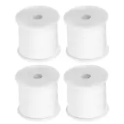 4 Rolls Nylon Beading Thread Knotting Cord 0.8mm 50 Yards Satin String, White
