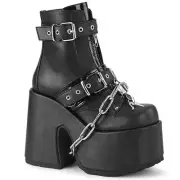 Pleaser Demonia 5" Chunky Heel 3" Pf Lace Up Ankle Boots Women Shoes Camel/205