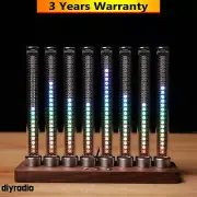 SLCreateFFT Rhythm Light Music Spectrum Display Cyberpunk Gift w/ Walnut Base