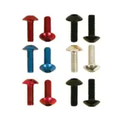 Pit Posse 6 Piece Anodized Aluminum Button Head Bolt 6mm x 30mm Bodywork Black