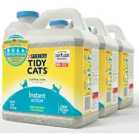 在飛比找蝦皮購物優惠-Tidy Cats 高效清香凝結罐裝貓砂6.35公斤x3罐 