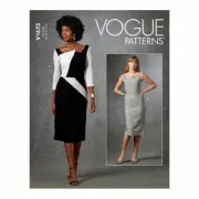 Vogue Pattern 1673, Dress with Contrast Variations Size 6 - 14, Uncut