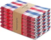 Napkin Red/Blue/White Buffalo Check Set of 6