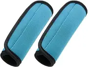 AUXBC Luggage Handle Wraps, Soft Travel Bag Handle Cover, Padded Handle Grip, Suitcase Tags Identifiers for Travel Accessories, Blue, 2pcs