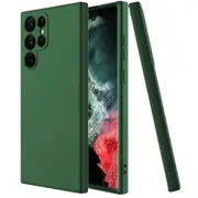 MCC For Samsung Galaxy S22 Ultra 5G Soft Liquid Silicone Shockproof Case Cover S908 [Dark Green]