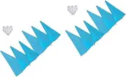 Abaodam 2sets Icing Piping Bags Set Reusable Silicone for Cake Decorating Tips Couplers 6pcs*2