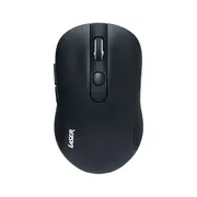 Laser 2.4GHz Ergonomic Wireless Mouse for Office Use, Mac/PC Compatible, Black
