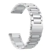 Three Beads Slingshot Buckle 22.5mm Watch Band Stainless Steel Replacement For Fitbit Versa SILVER COLOUR