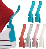 [NONSTOP] 6 Pcs Lazy Shoe Helper Portable Sock Slider - Short Handled Shoe Horn - Shoe Lifting Helper Easy on Easy Off, Plastic Shoehorn for Men, Women, Plastic 6 Pcs, plastic 6 pcs