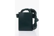 Jil Sander Leather TANGLE Shoulder Bag with Woven Handle