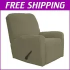 Elegant Recliner Cover - 4-Piece Khaki Slipcover with Spandex Jacquard Fabric
