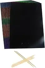 JOINPAYA 55pcs Scratch Paper for Drawing Supplies with Wooden Stylus Fun and Educational Crafting Material to Enhance Creativity and Hands Skills