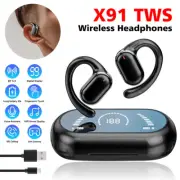 Bluetooth 5.3 Headset Wireless Earphones Stereo TWS Headphones Ear Hook Touch