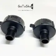 2 PACK 275 330 IBC Tote Tank Drain Adapter Fine Thrd 2 Nptx Male G Hose Adapter