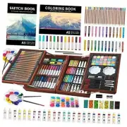 Art Supplies, 139 Pack Painting Drawing Art Kit with 2 Sketch Pads, Brown