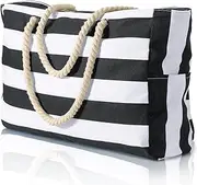 [Becokan] Beach Bags for Women Large Waterproof Beach Tote Bag Zipper Beach Bags Waterproof Sandproof Swim Pool Bag Large Tote