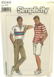 Simplicity Pattern #8048 - Men's Pants, Shorts & Top (Size 40)