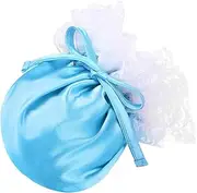 [HULIJA] Mens Sissy Cstring Lingerie Floral Lace Elastic Drawstring Satin Bulge Pouch Mini Briefs Underwear