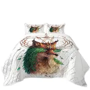 Animal Painting Royal Fox Coverlet