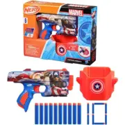 Nerf Marvel Captain America Foam Dart Blaster with (10 Darts)