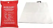 Respicefinem 1.43m Flame Retardant Fire Suppression Fiberglass Emergency Safety Blanket with Reinforced Handle Ideal for Shopping Malls Hotels Offices Cars Families Schools