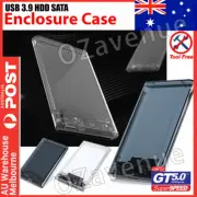 USB 3.0 Transparent 2.5" SATA SSD HDD Hard Disk Drive Enclosure Case Black