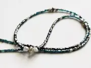 Blue Black Rough Diamond Faceted Pipe Bead Sparkling Diamond Faceted Drum Bead