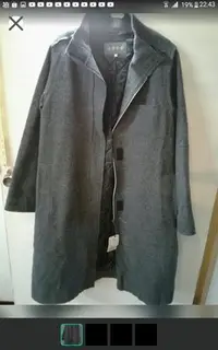 在飛比找Yahoo!奇摩拍賣優惠-OZOC全新羊毛長版大衣外套，特價款