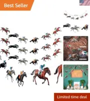 Horse Racing Party Supplies: Pre-Assembled Garland for Birthday and Baby Showers