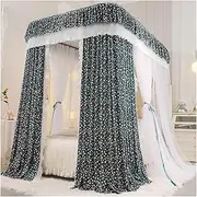 Bed Canopy Summer Mosquito Net 1.5m/5ft, U-Shaped Metal Rail Bed Canopy, Floor-to-Ceiling Bed Curtain for Girls Room Decoration (Color : Style 5, Size : 150x200x210cm)