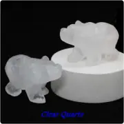 Bear Figurine Natural Stone Carving Animal Statue Healing Clear Quartz 20pcs