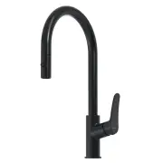OLIVERI Verona Pull Out Goose Neck Spray Mixer - Matte Black VA306516MB-P