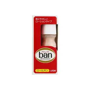 日本Lion獅王-經典復古Ban滾珠型ROLL-ON液體止汗劑體香瓶-微香30ml/紅盒(腋下淨味除臭劑)