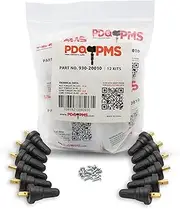Wheel Accessories Parts PDQ Brand TPMS 12 PC OEM Sensor Service Kit Rubber Valve Stems Short Compatible with Schrader 20008 Fits GM 2006+ Ford 2009+ Subaru 2004+ Chrysler 2005+ Dodge 2005+ Jeep 2005+