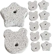 LIGHTAOTAO 12pcs Molar Grinding Stones for Small Animals Chew for Hamsters Guinea Pigs and Rabbits Promotes Health and Prevents Overgrown Teeth Durable Lava Rock Chew Blocks