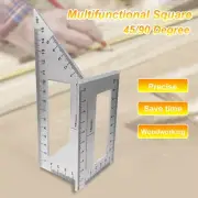 45/90° Aluminum Alloy Ruler Speed Angle Square Tool Triangle Square Ruler Tool