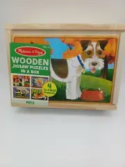 Melissa & Doug Wooden Jigsaw Puzzles in a Box - Pets