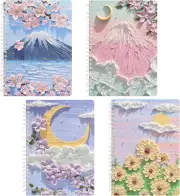A5 Spiral Notebook 4 Pack, Spiral Notebook College Ruled 5 X 8 Inch with 120 Lin