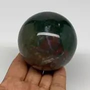 385g, 2.6" (65mm), Ocean Jasper Sphere Geode Crystal Reiki @Madagascar, B25351