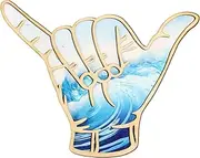 Bnesi Wooden Hawaiian Decor Surfer Hand Sign Surfer Decor Cool Surf Board Wall Decor Beach Room Decor for Nursery Room Bedroom Bathroom Living Room Gifts for Surfers (Cool)