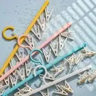 Drying Rack 8 Clips Multifunctional Laundry Hanger Underwear Socks Holder