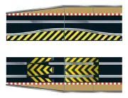 Scalextric C8511 Track Extension Pack - 1x Leap Ramp Up and Ramp Down 2 Strai...