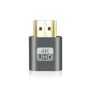 HDMI-compatible Virtual Display Adapter 4K DDC EDID Dummy Plug Display Emulator Cheat Adapter Support1920x1080P For Bitcoi Mining grey