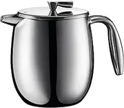 Bodum COLUMBIA Coffee Maker, Thermal French Press Coffee Maker, Stainless Steel, 17 Ounce