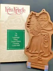 Longaberger Pottery 1991 Kriss Kringle Cookie Chocolate Candy Mold Christmas