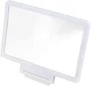 Smart Phone Screen Magnifier Bracket Multi Function Cellphone Holder for Movies Reading Compatibility Lightweight Energy Saving White Design