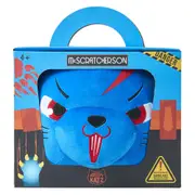 Kreepy Katz - 'McScratcherson' in Cat Carrier, Soft Toy, Polyester, Blue, 30cm, Ages 3+