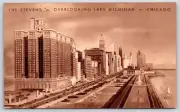 The Stevens Overlooking Lake Michigan in Chicago, Illinois Postcard Unused
