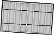 Yardenfun Slot Watch Organizer Case Jewelry Display Tray with Grey Interior Storage for Wristwatches and Accessories for Retail Home Use