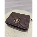 TORY BURCH TB KIRA 小羊皮 短夾 咖啡色